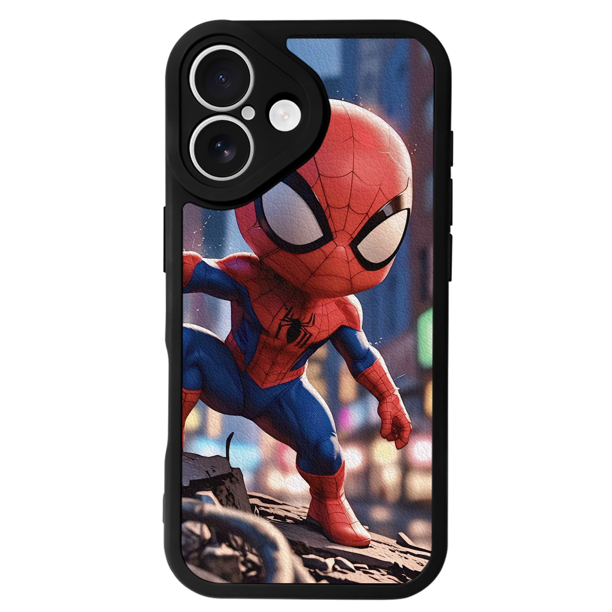 Spider Man スパイダーマン 【iPhone 16シリーズ対応】シリコンスマホケース（レザー調） 材質：シリコン